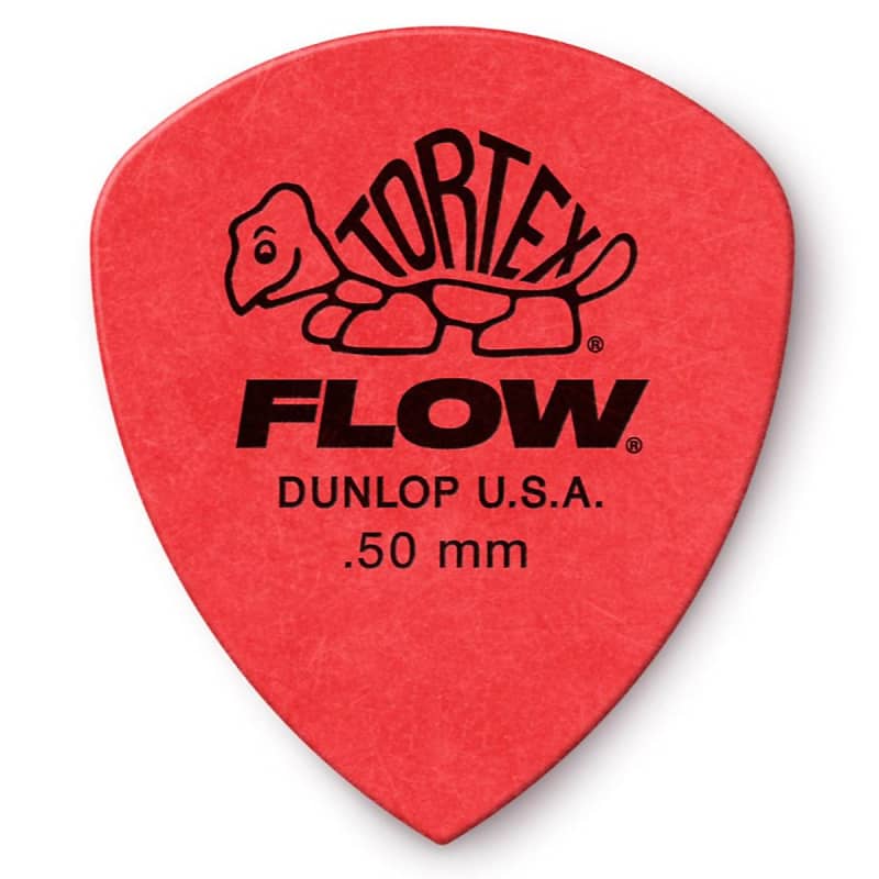 Jim Dunlop Tortex FLOW Guitar Picks 12 Pack - 0.50mm Red image 1