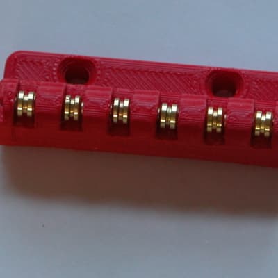 Roller Nut Fits Gretsch 5700 for Palm Pedals Steel Slide Lap Guitar for upgrades & DIY Builds 3D Printed  GeorgeBoards™ FREE Shipping USA Red image 1