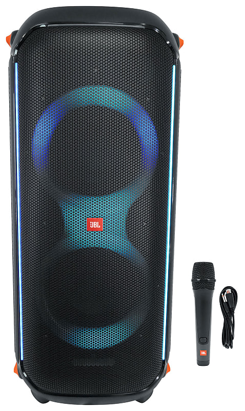 JBL Partybox 310 Portable Bluetooth Speaker Bundle with The JBL PBM100  Wired Microphone
