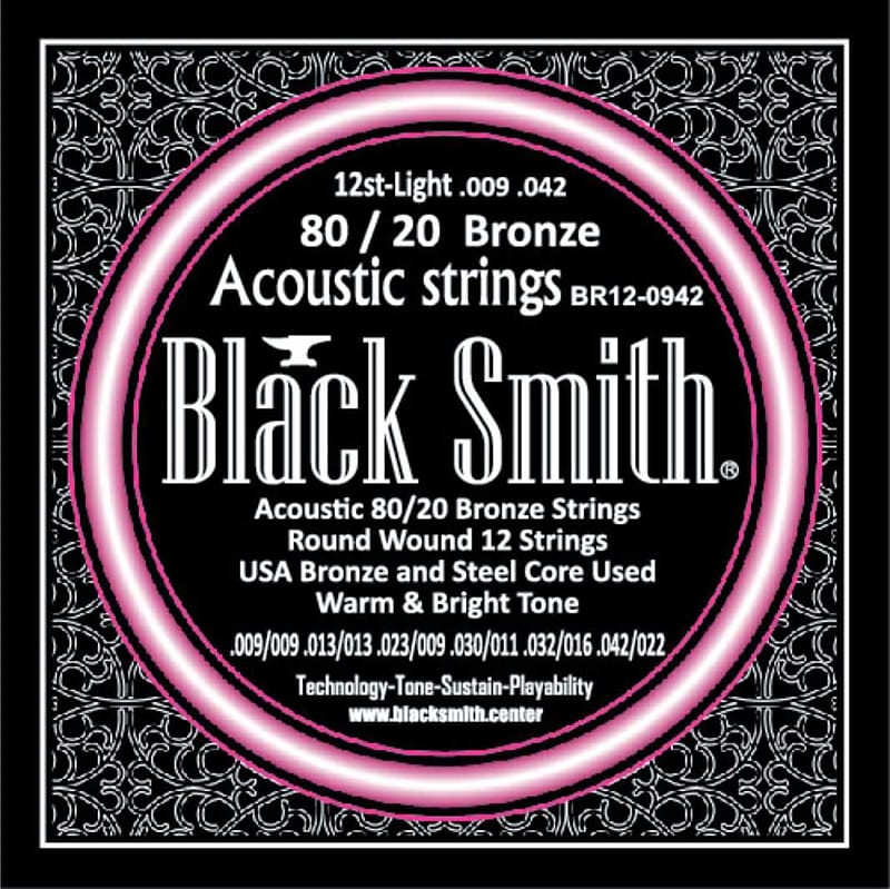 BLACKSMITH 80/20 Bronze Acoustic 12 String Set - Light 009 - 042 image 1