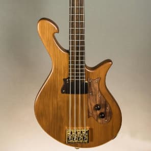 Birdsong Fusion #15F-051,  31" Scale Bass Guitar, ANCIENT KAURI w GOLD Hardware image 3