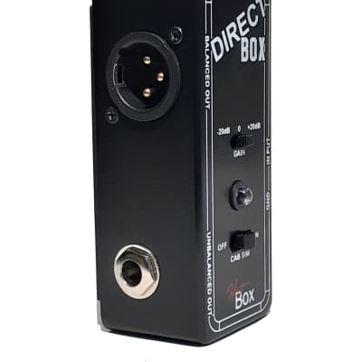Hot Box 331 DI Box Gain Control & Cab Simulator Switch Guitar / Bass DI New Release image 3