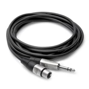Hosa HXS-010 REAN XLR3F to 1/4" TRS Pro Balanced Interconnect Cable - 10'