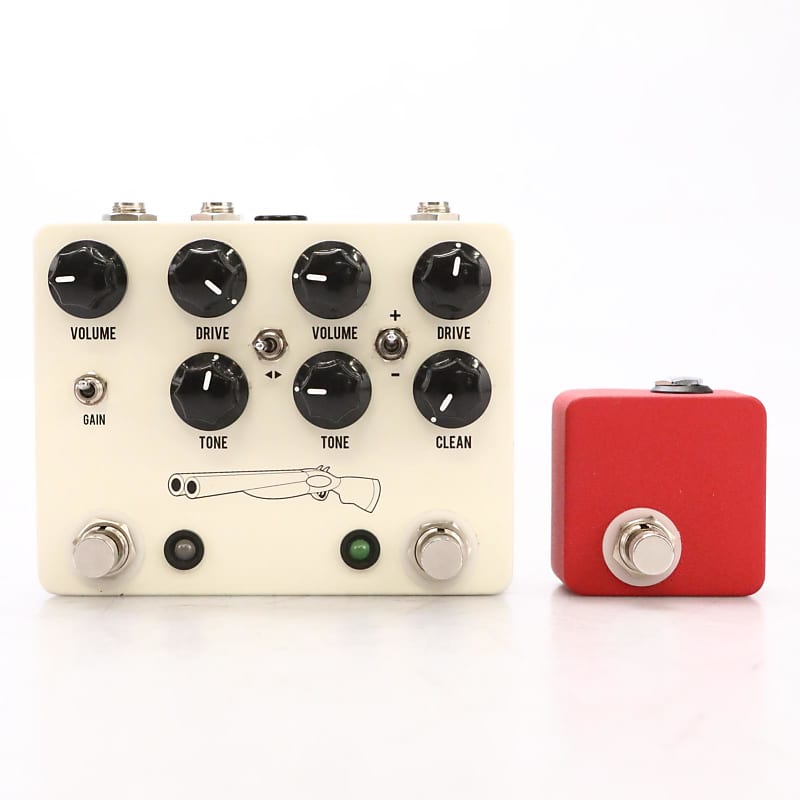 JHS Double Barrel V4 Overdrive Guitar Effects Pedal w/ Red Remote #50025 |  Reverb