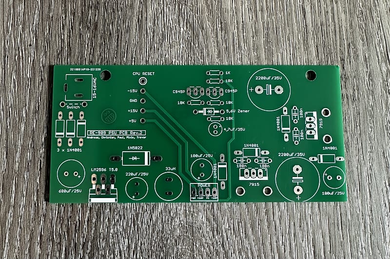 Roland TR909 Dinsync RE909 Safety Power Supply PCB Reverb