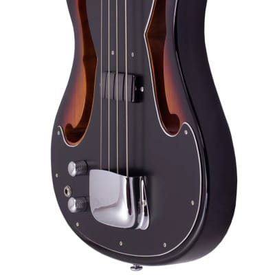 Eastwood MRG Series EUB-1 LH Mahogany Body Maple Neck 4-String Fretless Bass Guitar For Left Handed image 5