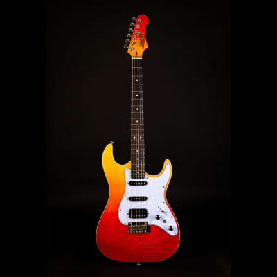 JET Guitars 600 Series JS-600 Transparent Red Electric Guitar image 2