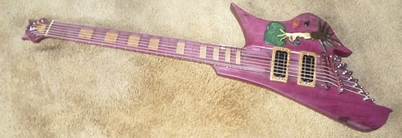 private stock Tree of Life guitar/bass,ultra rare,solid purpleheart neck thru+fanned, 7,8,9or10 strings image 1