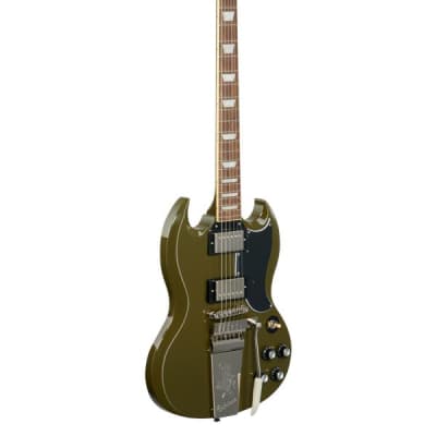 Epiphone Exclusive Run SG Standard 61 Maestro Guitar Olive Drab Green image 3