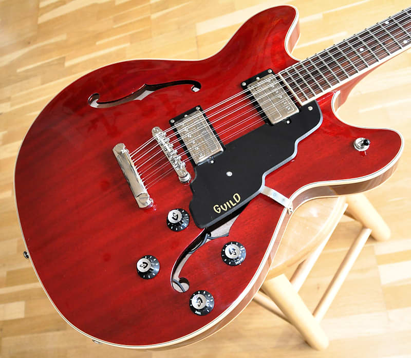 GUILD Starfire I-12 DC Cherry Red Stopbar / Newark St. Collection / 12-String Thinline Hollow Body image 1