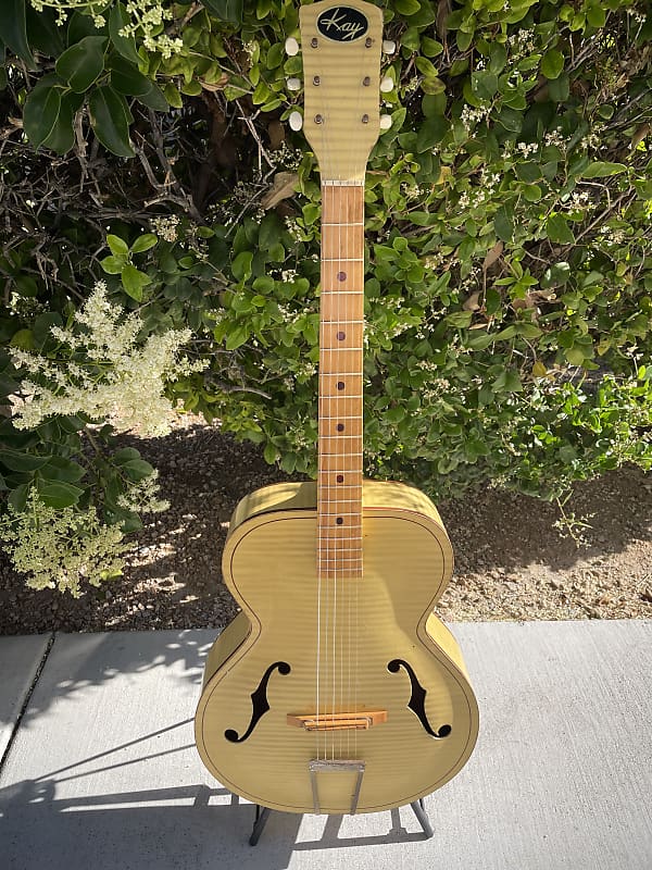Kay K6868 Archtop Acoustic Guitar Harmony Silvertone Airli 60s - Blonde image 1