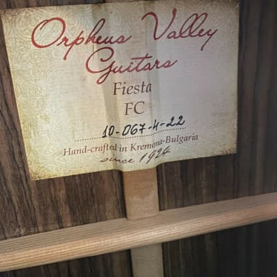Orpheus Valley Fiesta FC Classical Nylon-String Guitar (B Stock) image 5