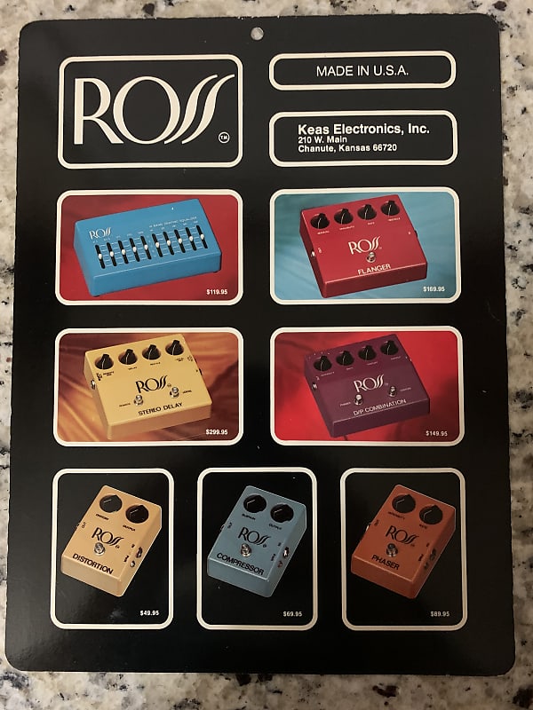 Ross Pedal Brochure Flanger Compressor Phaaer Distortion Delay D/P  Combination