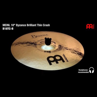 Meinl Byzance Brilliant Thin Crash Cymbal 18 image 2