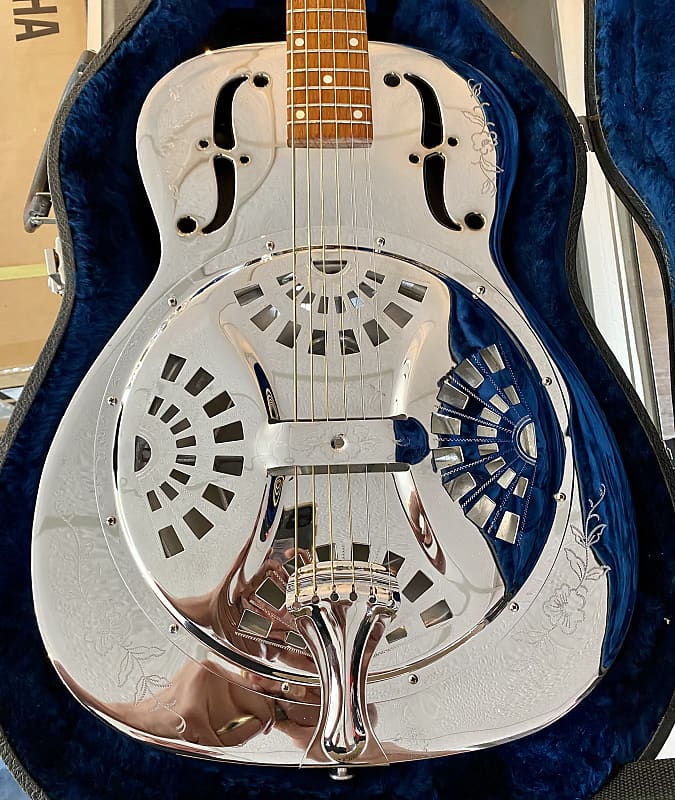 1987 Dobro Model 36 Resophonic Acoustic Guitar Rose Model image 1