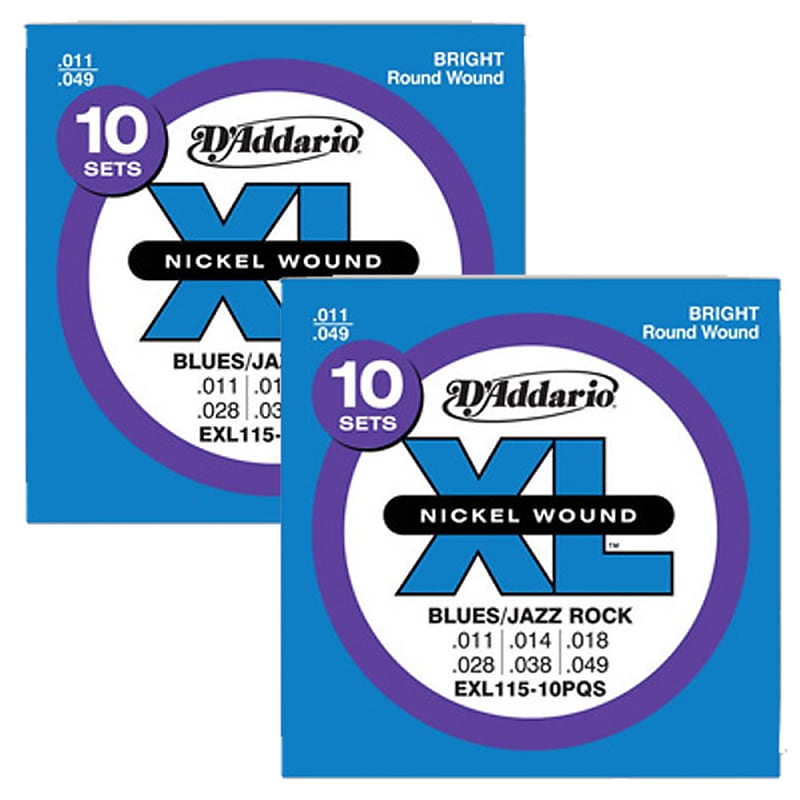 D'Addario EXL110 Nickel Light Electric Guitar Strings 10-Pack