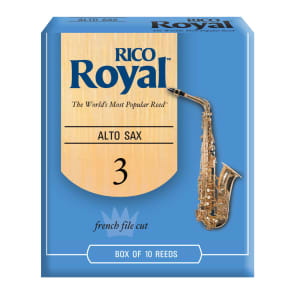 Rico RJB1030 Royal Alto Saxophone Reeds - Strength 3.0 (10-Pack)