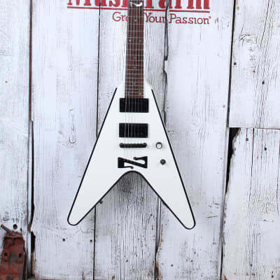 Sozo Z Series ZVW Flying V Electric Guitar White w Black Bevel w Hardshell Case image 4