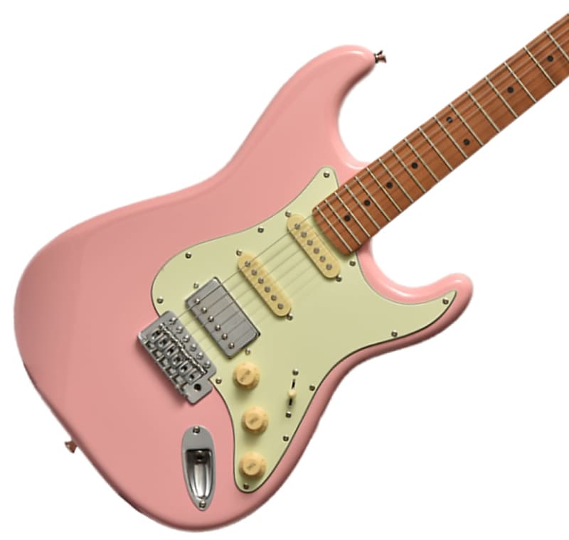 Bacchus BST-2-RSM/M-SLPK Universe Series Roasted Maple Electric Guitar,  Shell Pink