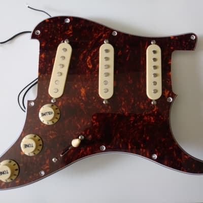 Strat Style SSS Guitar Pickguard,  Tortoise(Pickups from Jet JS-300) with screws image 1
