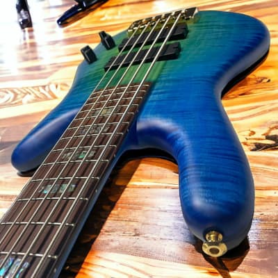 Spector USA NS-5, Custom Matte Green-Blue Burst / Pau Ferro / Haz-Lab *Bass Central Exclusive *RARE! image 7