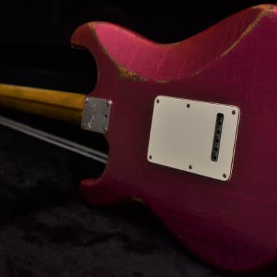 American Fender Stratocaster Relic Custom Pink Magenta Sparkle Colorshift! image 20