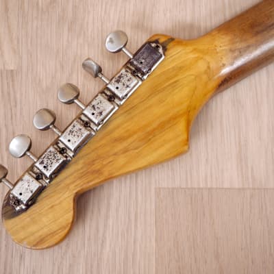 1963 Fender Stratocaster Vintage Pre-CBS Electric Guitar Shoreline Gold w/ Blonde Case, Hangtag image 6