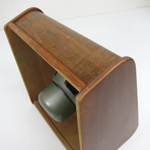 Vintage RCA 1950s Speaker Cabinet with 12" Utah Co Ax G12J3 Brown Birch Finish Original Grill Cloth image 9