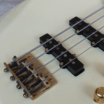 1988 Tokai Japan MJB-70 Triple Pickup Jazz Bass (Pearl White) image 3