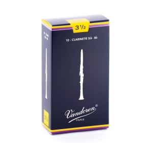 Vandoren CR1035 Traditional Bb Clarinet Reeds - Strength 3.5 (Box of 10)