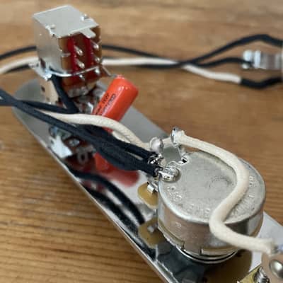 Fender Telecaster Wiring Harness Upgrade 500k CTS/ Bourns Pots PUSH/PULL Coil Split .022 Orange Drop Cap Oak Grigsby Switch PLATE/KNOBS image 12