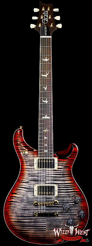 Paul Reed Smith PRS Wood Library 10 Top McCarty 594 Flame Maple Top Brazilian Rosewood Board Charcoal Cherry Burst image 1