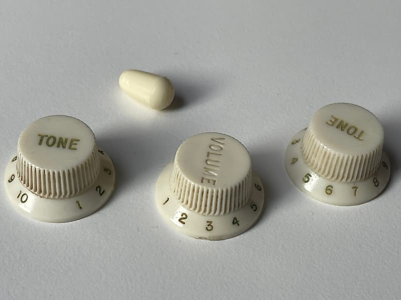 1962 Fender Stratocaster volume tone knobs + switch tip Reverb