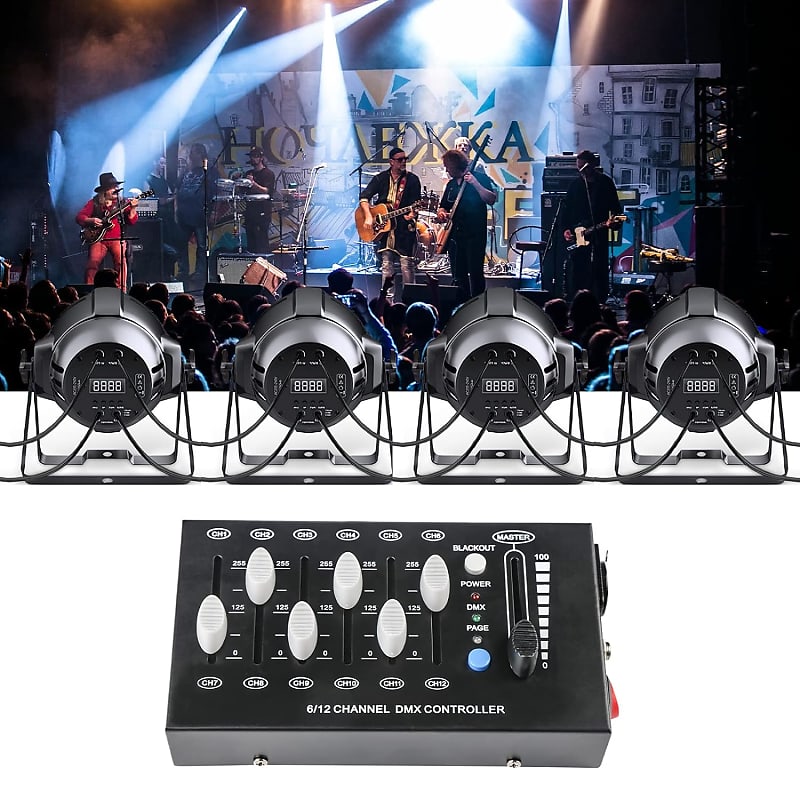  DMX Dimmer Controller, 12 Channel DMX Controller, Controlador  DMX 512 Controller, Control DMX Light Controller Board, Mini Portable Dj  Lights DMX Controller for DMX Light Control : Musical Instruments