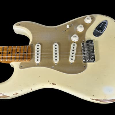 2017 Fender Stratocaster '56 Custom Shop 30th Anniversary Roasted Relic NAMM Limited Edition ~ Vintage White image 2