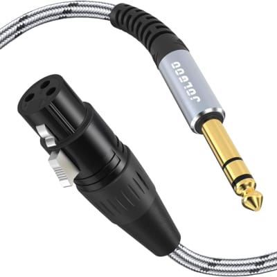 15ft Long 1/4 inch TRS to XLR Male Balanced Audio Cable by