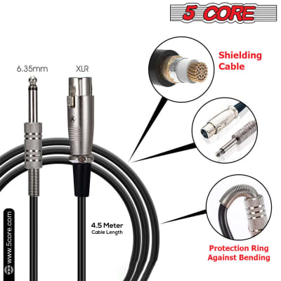 5 Core Professional Dynamic Microphone PAIR Cardiod Unidirectional Handheld Mic Karaoke Singing Wired Microphones with Detachable XLR Cable, Mic Clip, Carry Bag  BETA 2PCS image 4