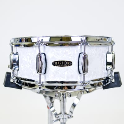 Barton Studio Custom 14X5 North American Maple Snare - White Marine Pearl for sale