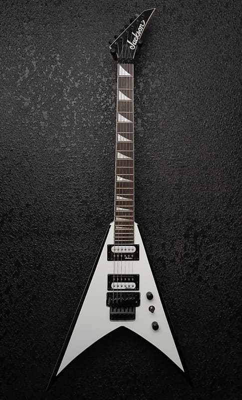【美品】Jackson KING V VS32 White with Black Jackson JS Series King V JS32 - White with Black Bevels
