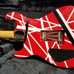Kramer Mean Street EVH custom made 5150 era Van Halen Model Red Black White Striped image 6