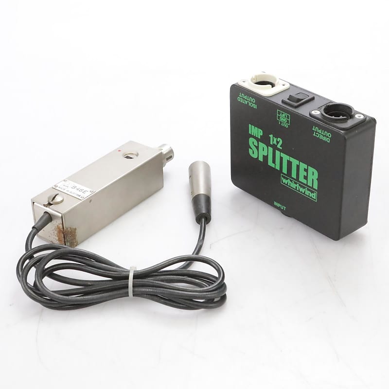 AKG B46E Phantom Power Supply Unit w/ Whirlwind IMP 1x2 Mic Reverb