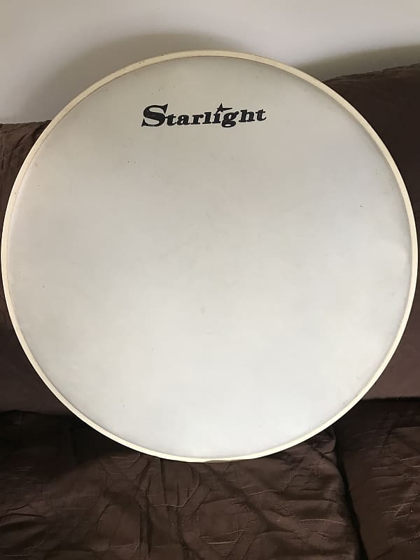 Starlight 22” bass drum head, Rare! 1960’s-1970’s - Rough coat, white image 1