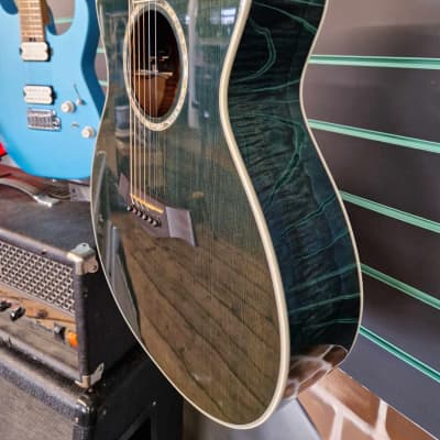 Taylor 612CE Grand Concert Koi Blue 2001 Koi Blue Electro-Acoustic Guitar image 6