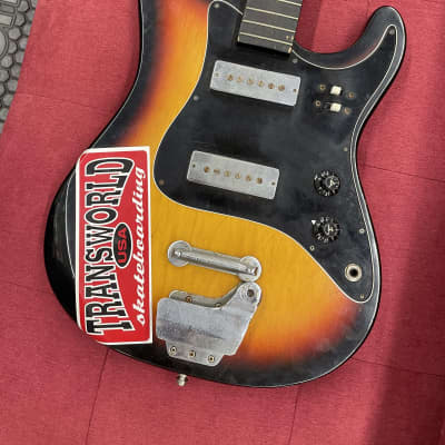 Vintage Japanese 2 Pickup Electric Guitar 60's - 3 Tone Sunburst image 1