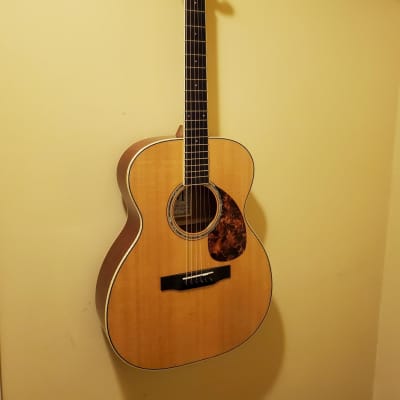 used Morgan OMM Mahogany Acoustic Guitar with Hardshell Case image 1