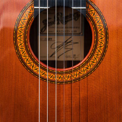 1977 Ramirez 1A, Cedar/Indian Rosewood, Luthier Stamp #5, New Fingerboard Low Action image 5