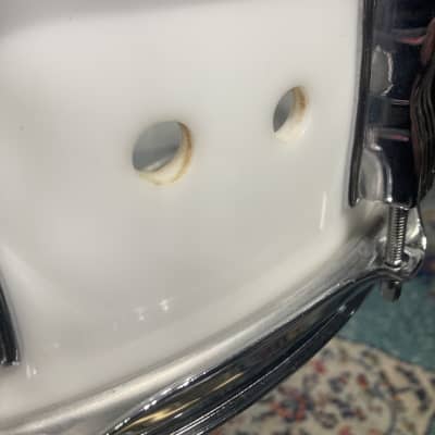 Ludwig 14x5" Vistalite, Blue and Olive Badge, Snare Drum 1976 - White image 13
