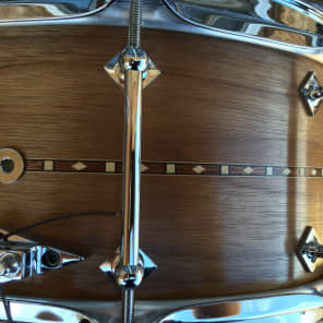 Craviotto Custom Shop 6.5" x 14" Solid-Shell - Single-ply Walnut Snare Drum 2015 Natural image 5