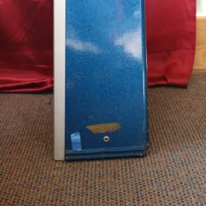Jensen Vintage Trapezoid 12" Speaker Cabinter  1960's Blue Sparkle image 3