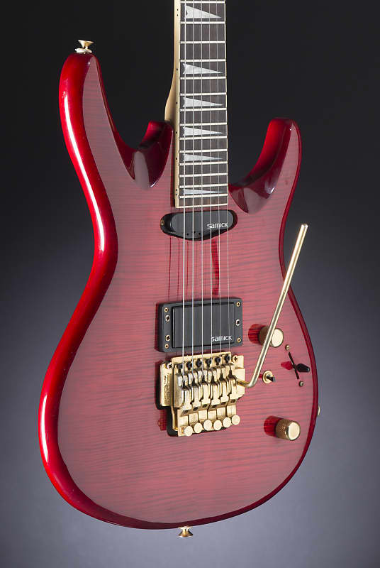 Samick KJ-640 1990 Red see through tiger maple top 1990 Samick KJ-640 1990 Red see through tiger maple top 1990